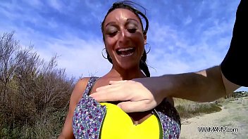 Busty Beach Banging: Hardcore Encounter with Hunky Stranger